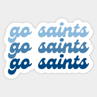 Go Saints Blue Retro Gradient - Siena Heights University Sticker
